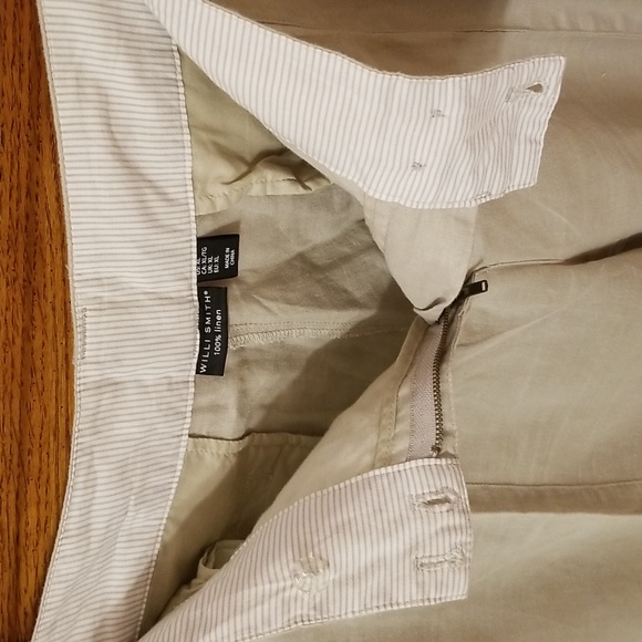 WILLI SMITH Linen Trousers with Belt Loops and Side Pockets - Picture 9 of 9